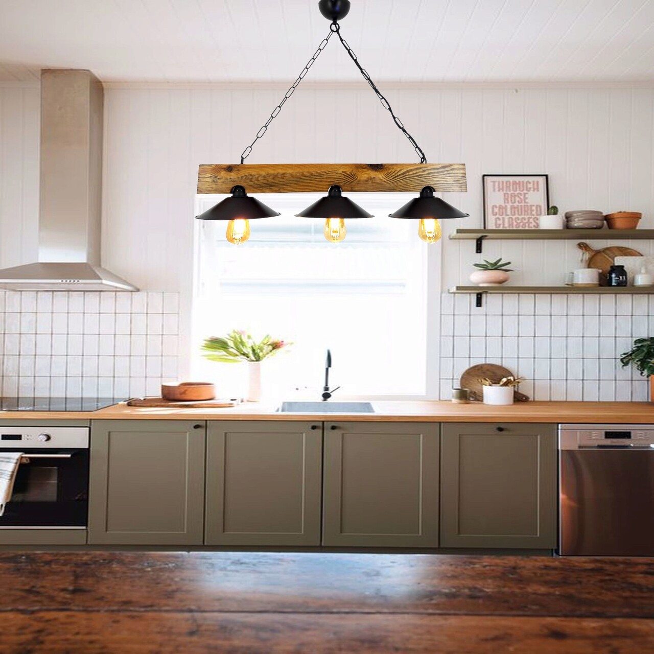 Lustra, Opviq, 806ALD1512, Nuc / Negru - imagine 7